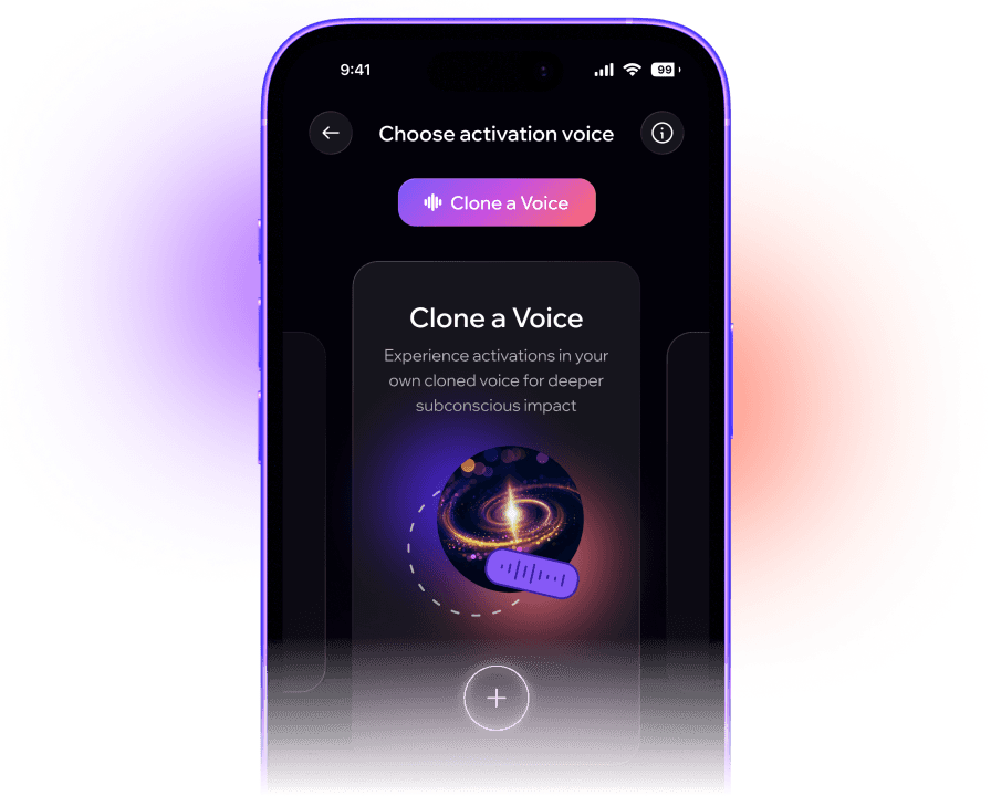 Clone Your Voice screen